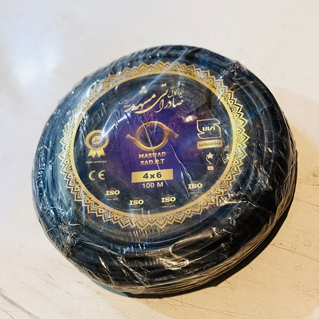 قرقره کابل افشان چهار رشته 4در6برند صادراتی مشهد