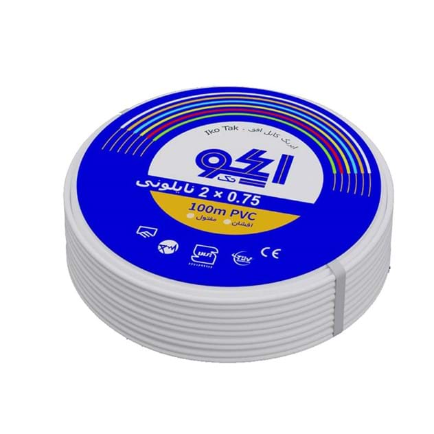 سیم نایلون افشان 2 در 0.75 حلقه صد متری برند ایکوتک