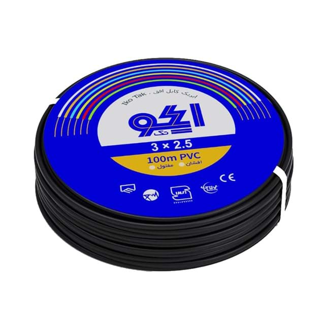 کابل افشان سه رشته صد متری 3در2.5 حلقه 100متری برند ایکوتک